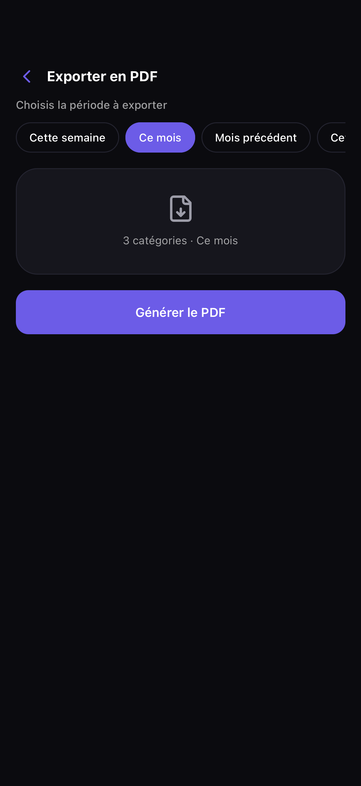 Exemple de rapport PDF généré par Pockeo